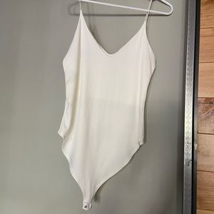 White v neck bodysuit